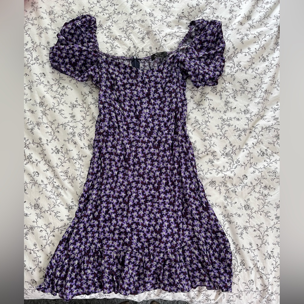 Floral dress square neckline